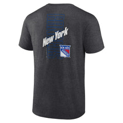 NHL New York Rangers Fanatics Backbone T-Shirt - Heather Charcoal