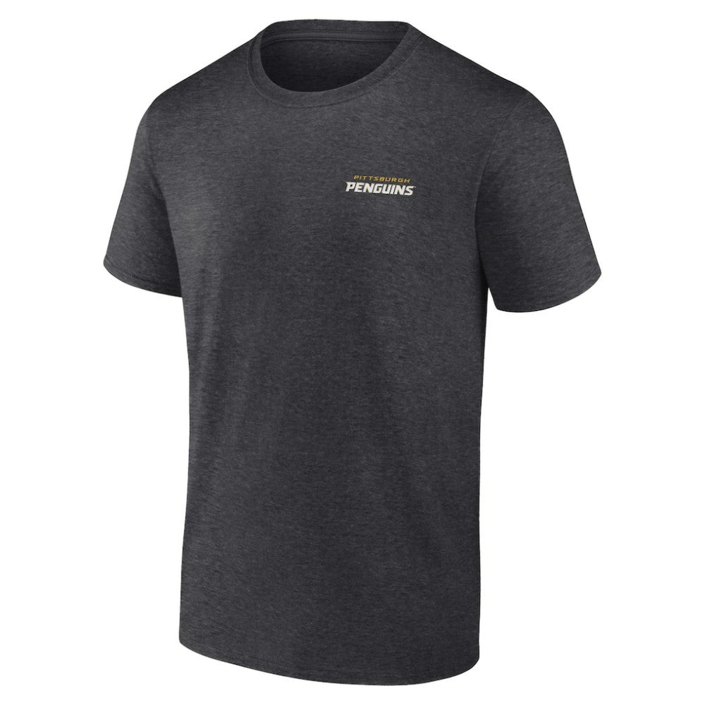 NHL Pittsburgh Penguins Fanatics Backbone T-Shirt - Heather Charcoal