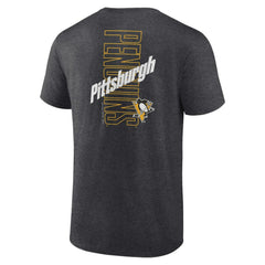 NHL Pittsburgh Penguins Fanatics Backbone T-Shirt - Heather Charcoal