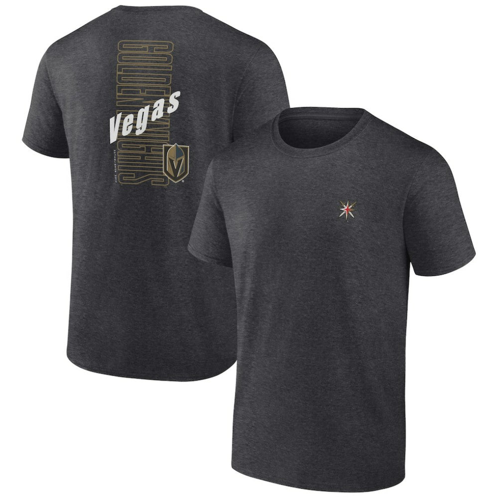 NHL Vegas Golden Knights Fanatics Backbone T-Shirt - Heather Charcoal