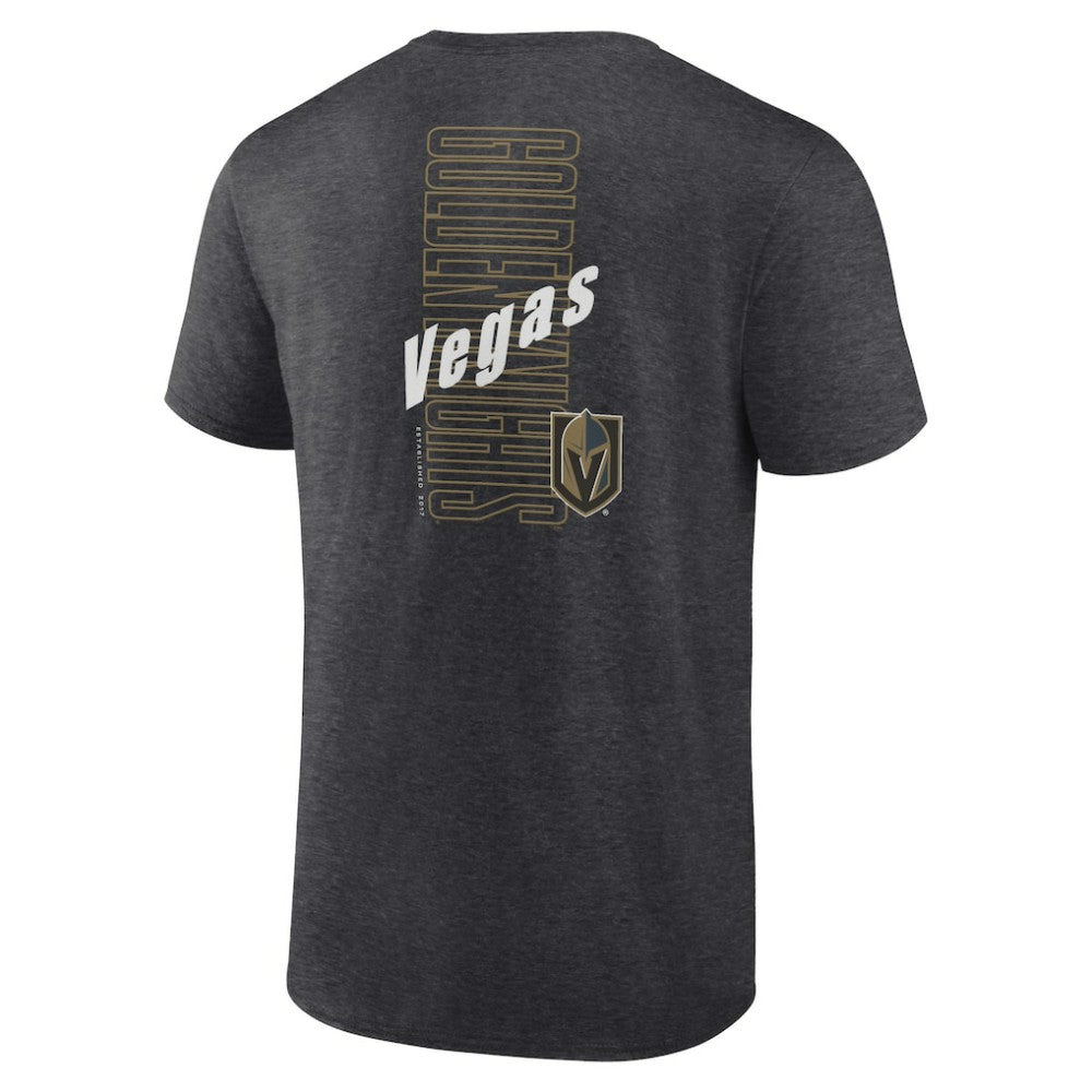 NHL Vegas Golden Knights Fanatics Backbone T-Shirt - Heather Charcoal