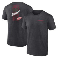 NHL Detroit Red Wings Fanatics Backbone T-Shirt - Heather Charcoal