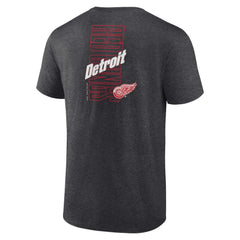 NHL Detroit Red Wings Fanatics Backbone T-Shirt - Heather Charcoal
