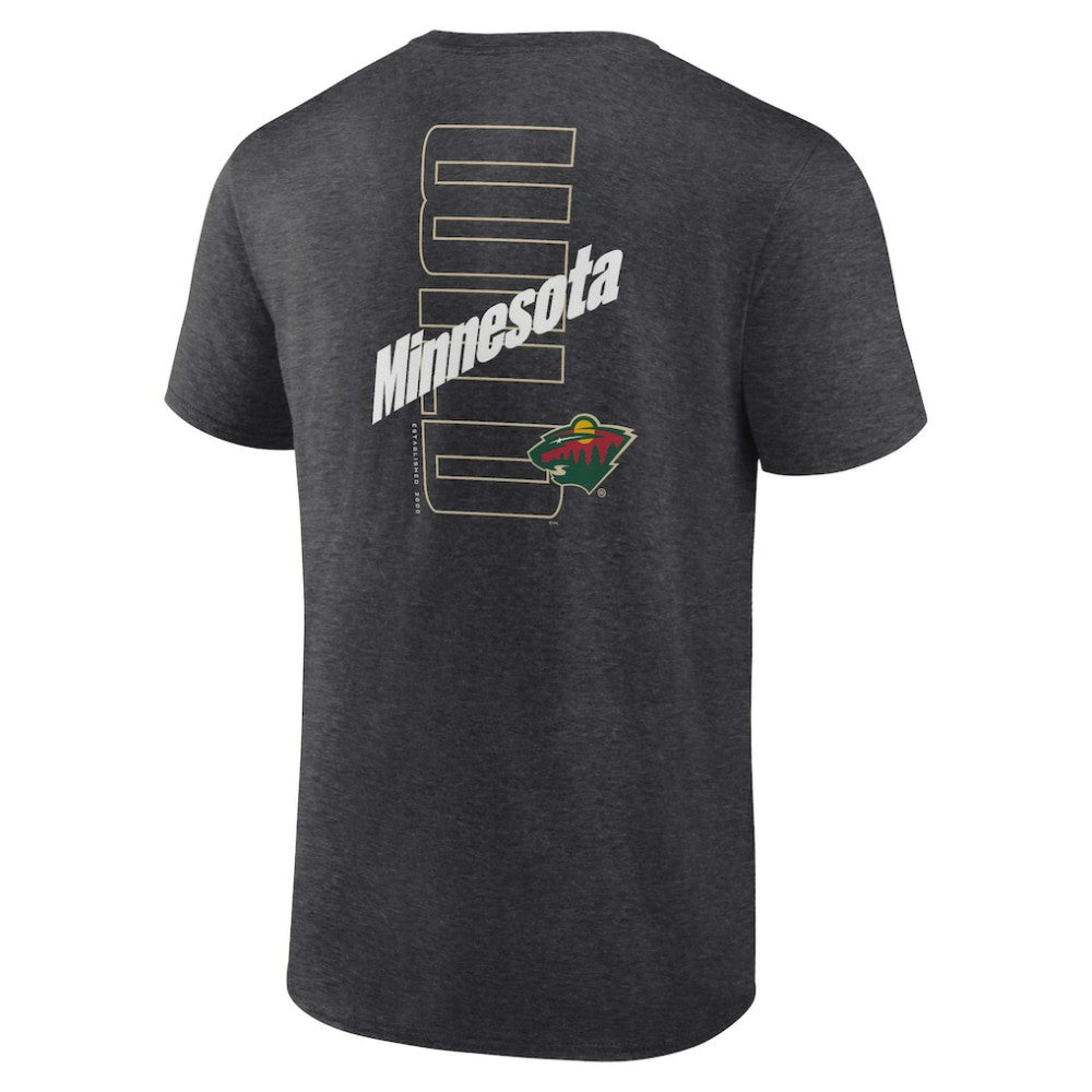 NHL Minnesota Wild Fanatics Backbone T-Shirt - Heather Charcoal