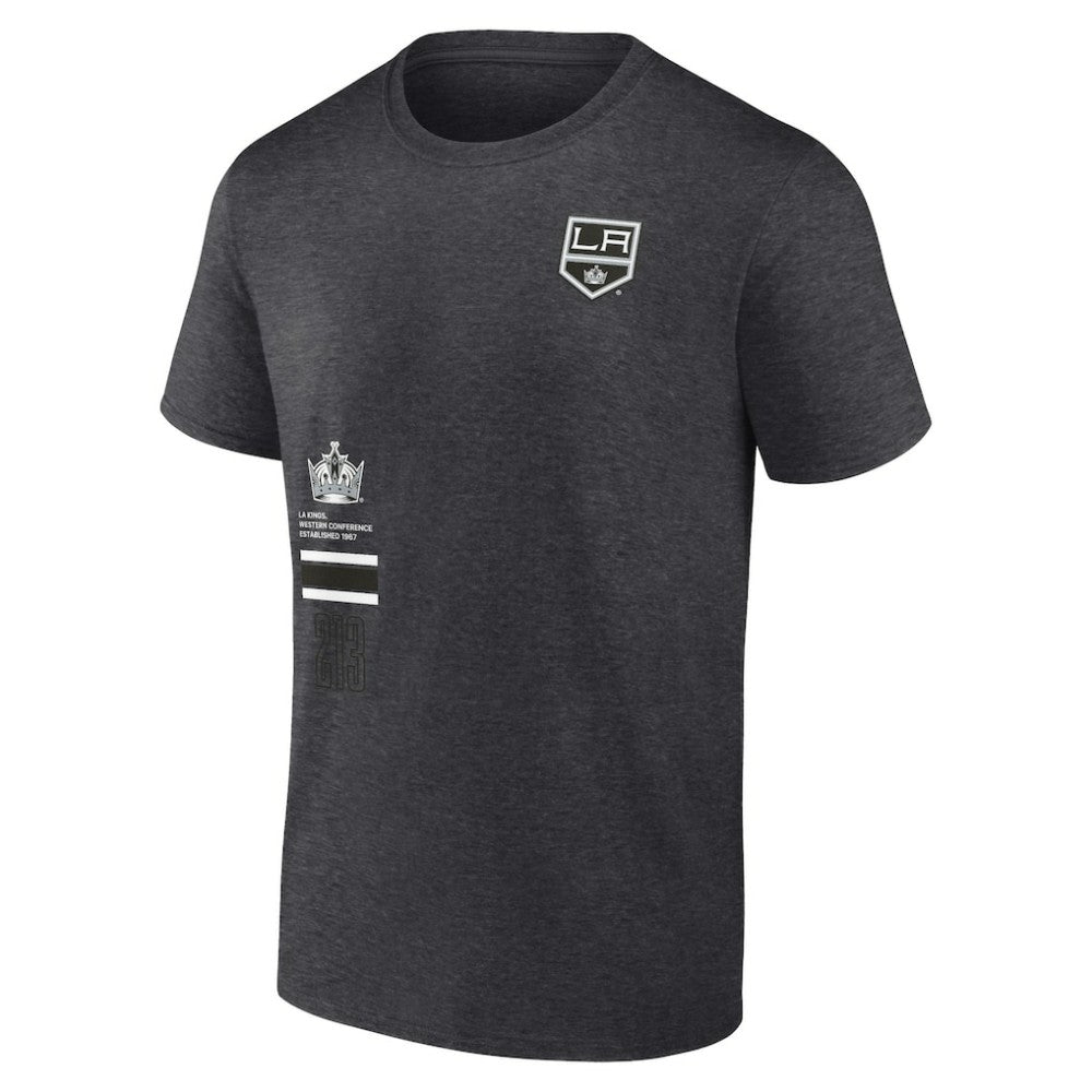 NHL Los Angeles Kings Fanatics Represent T-Shirt - Heather Charcoal