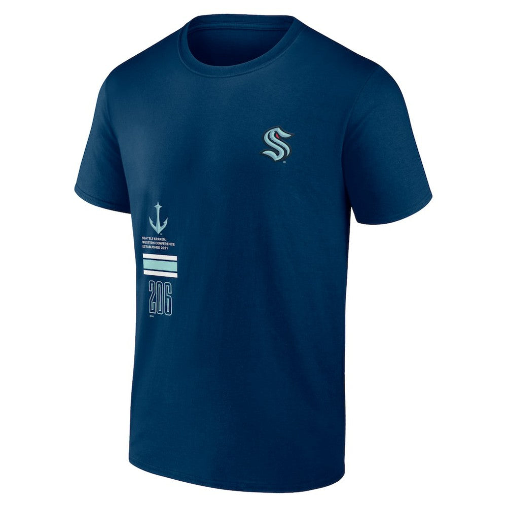 NHL Seattle Kraken Fanatics Represent T-Shirt - Deep Sea Blue