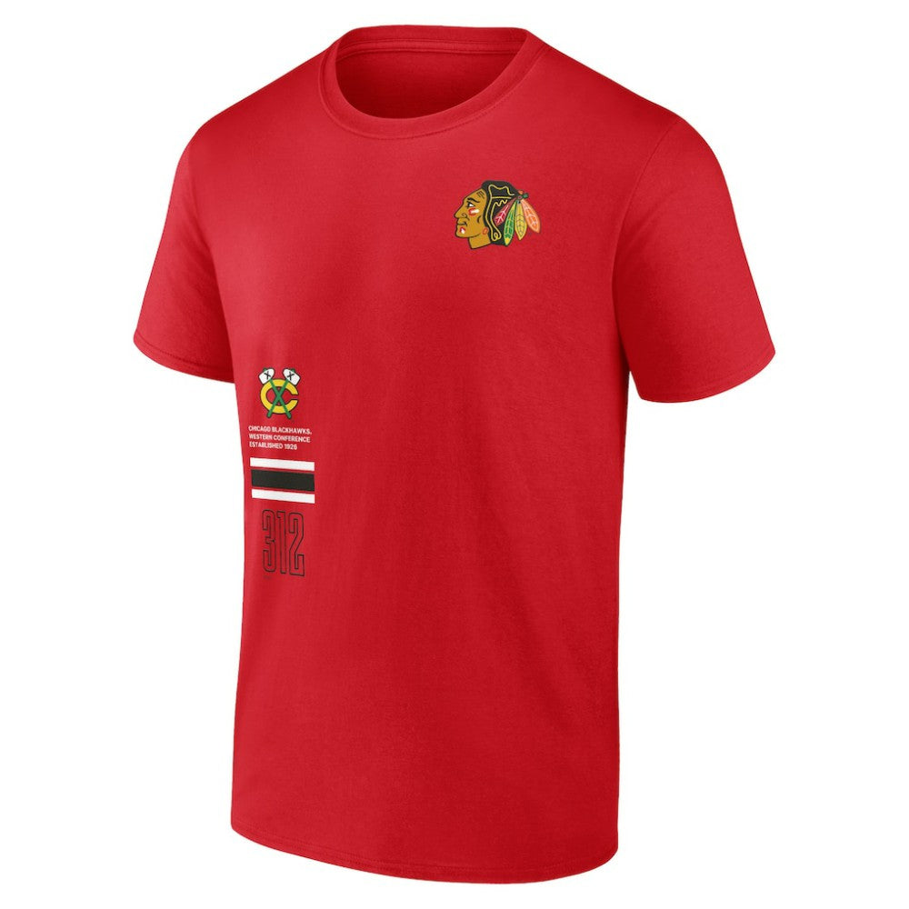 NHL Chicago Blackhawks Fanatics Represent T-Shirt - Red