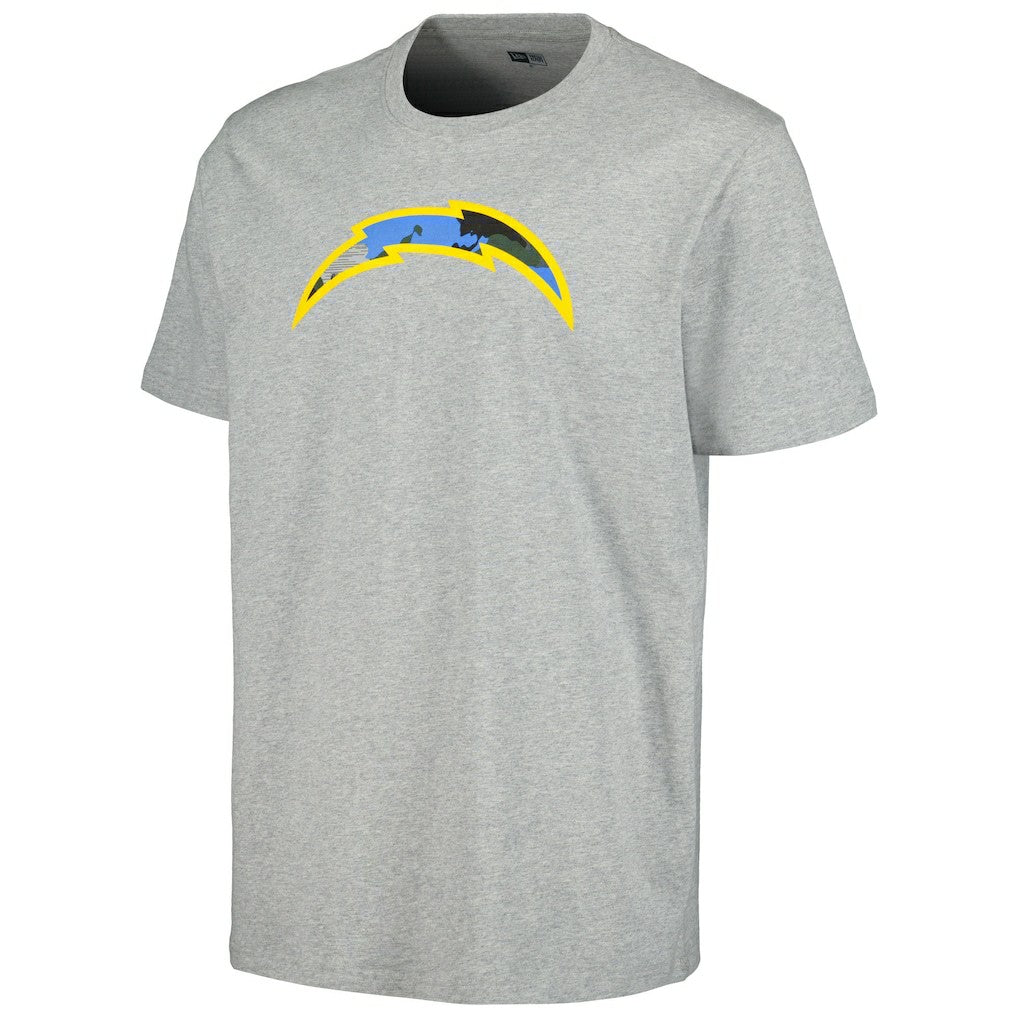 Los Angeles Chargers New Era Camo Logo T-Shirt Gray