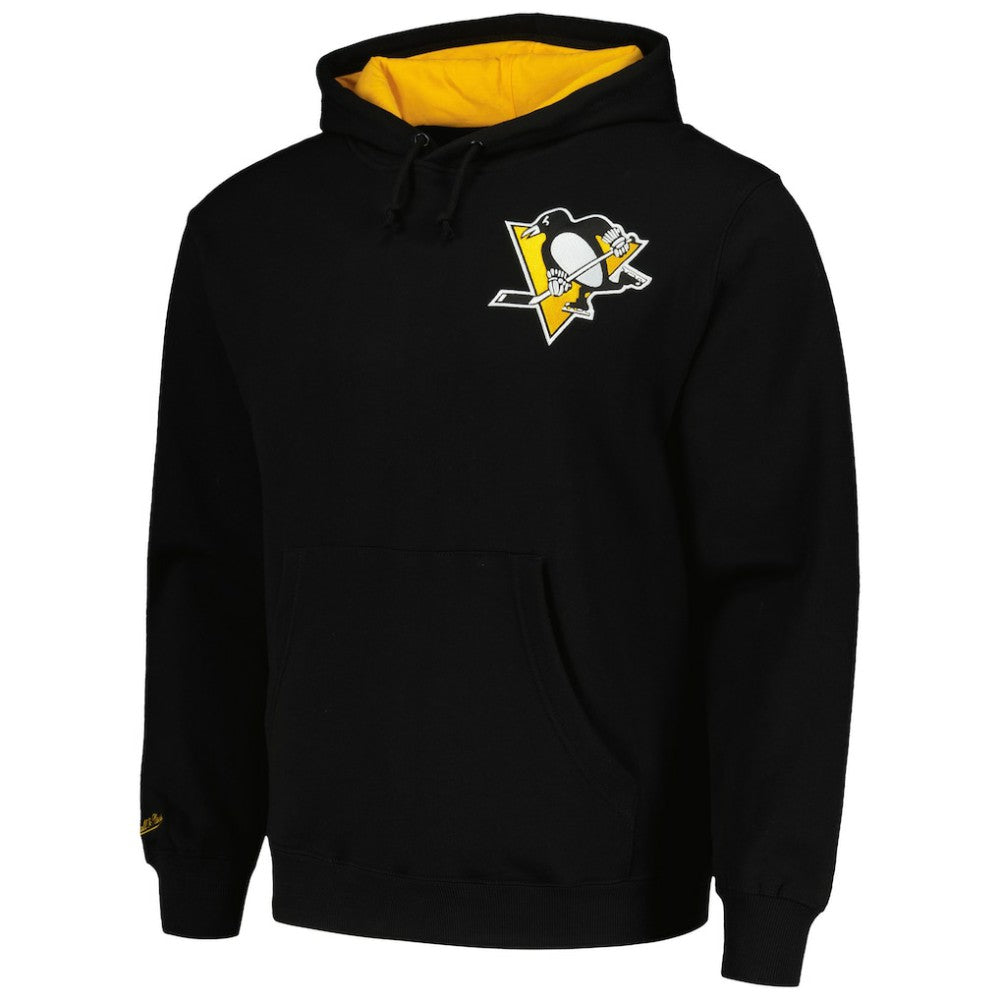 NHL Mario Lemieux Pittsburgh Penguins Mitchell & Ness Premium Name & Number Fleece Pullover Sweatshirt - Black