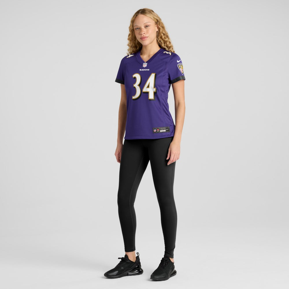 Keaton Mitchell Baltimore Ravens Women's Game Jersey Purple