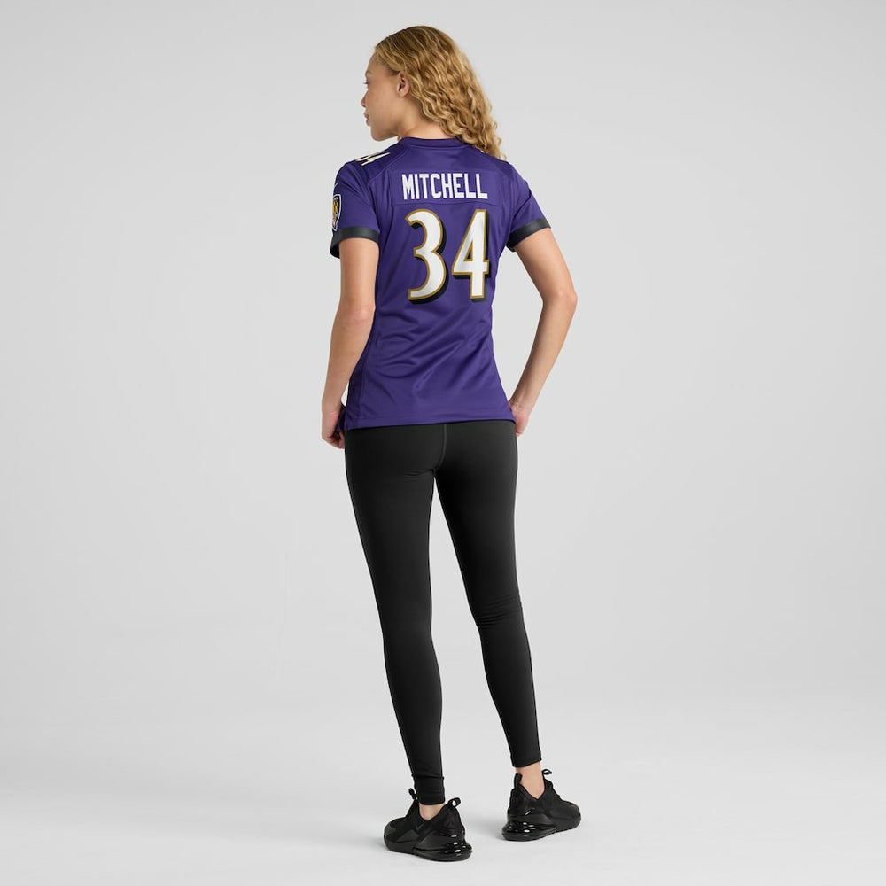 Keaton Mitchell Baltimore Ravens Women's Game Jersey Purple