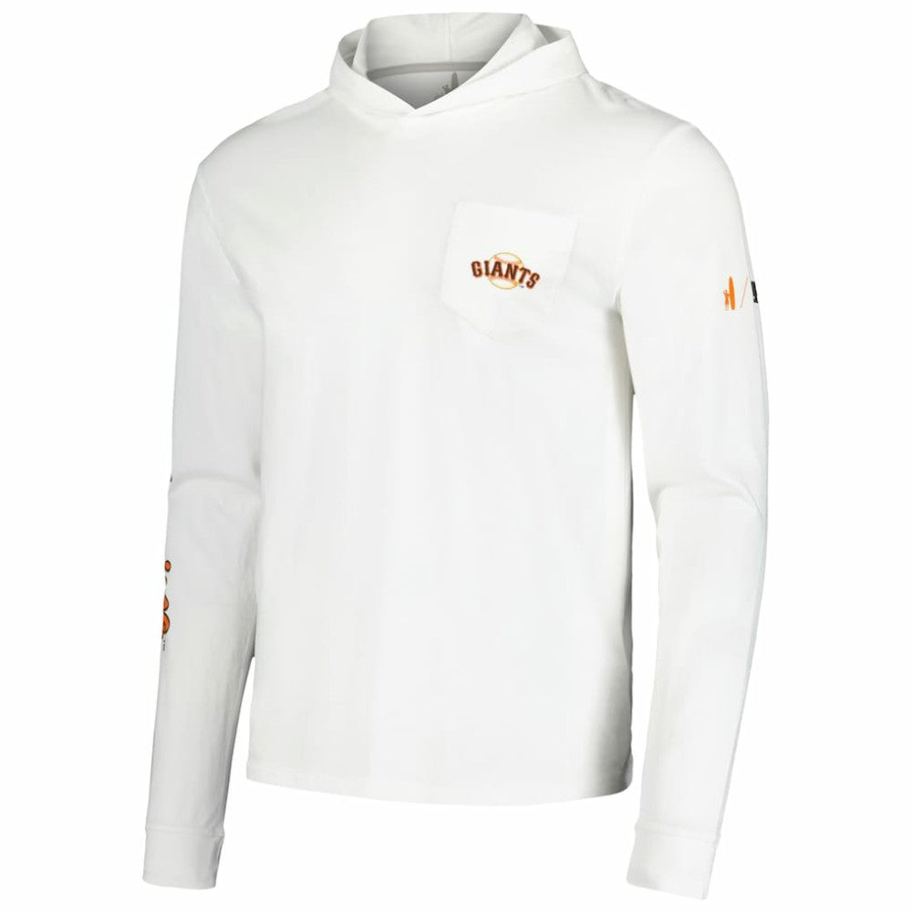 San Francisco Giants johnnie-O Eddie Long Sleeve Hoodie T-Shirt - White Hoodies