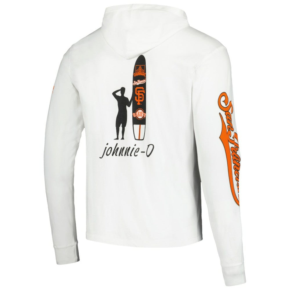 San Francisco Giants johnnie-O Eddie Long Sleeve Hoodie T-Shirt - White Hoodies