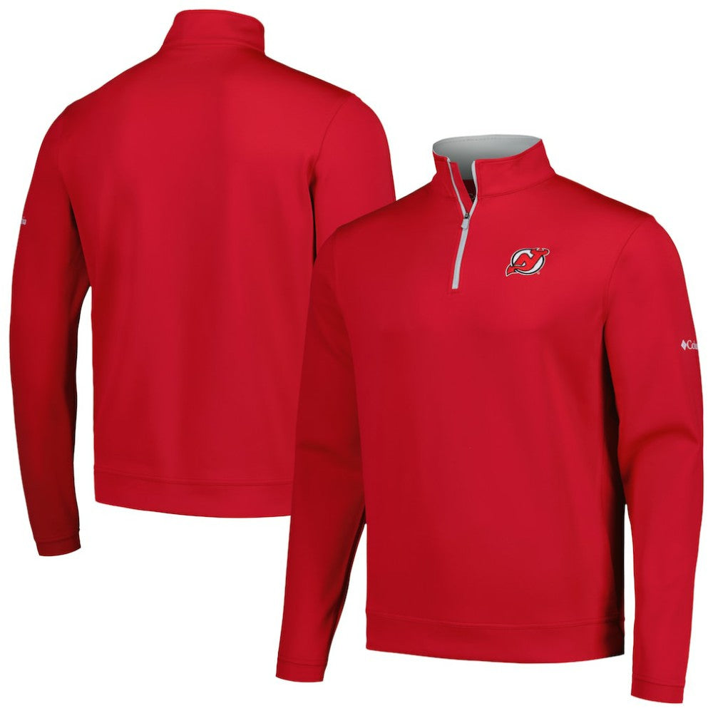 NHL New Jersey Devils Columbia Wickham Hills Omni-Wick Quarter-Zip Jacket - Red