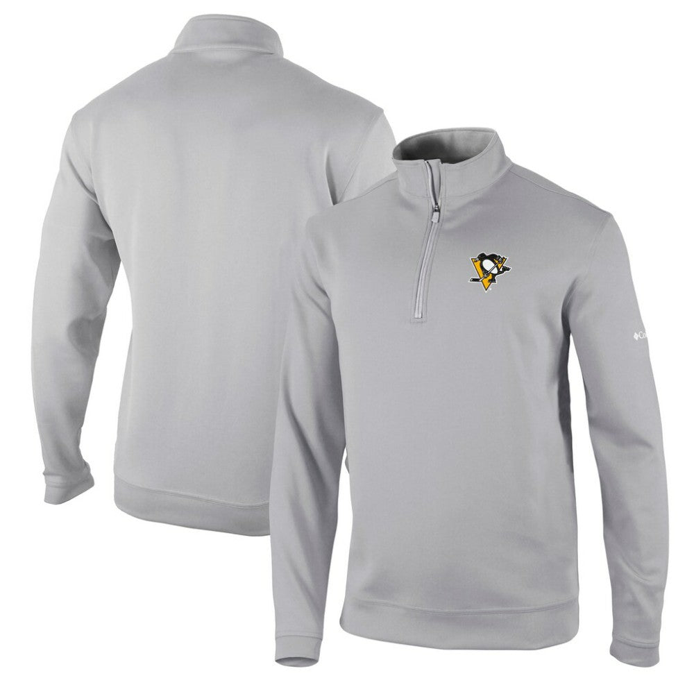 NHL Pittsburgh Penguins Columbia Wickham Hills Omni-Wick Quarter-Zip Jacket - Gray