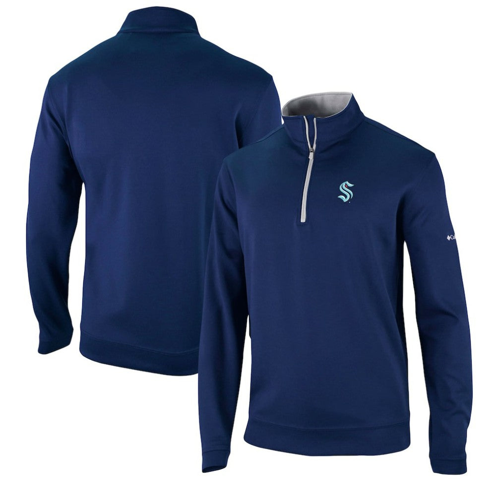 NHL Seattle Kraken Columbia Wickham Hills Omni-Wick Quarter-Zip Jacket - Deep Sea Blue