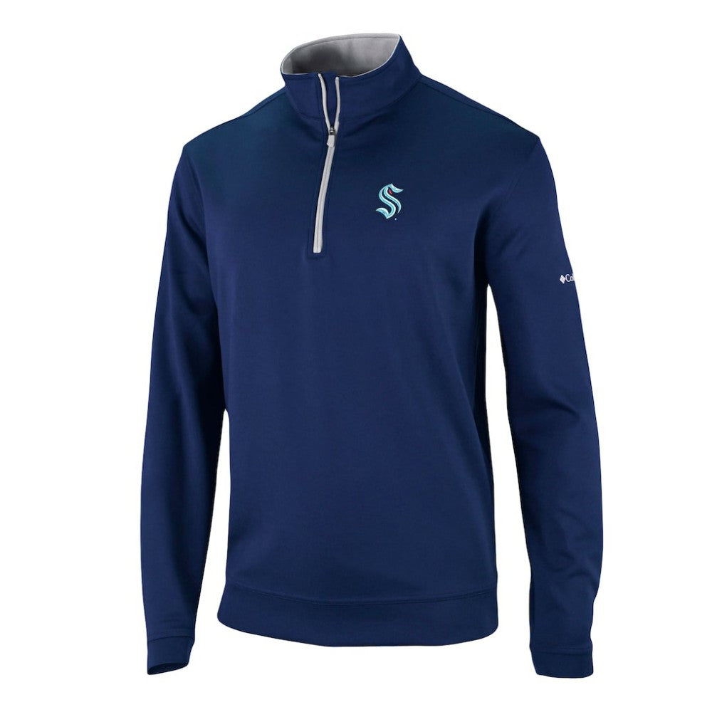 NHL Seattle Kraken Columbia Wickham Hills Omni-Wick Quarter-Zip Jacket - Deep Sea Blue