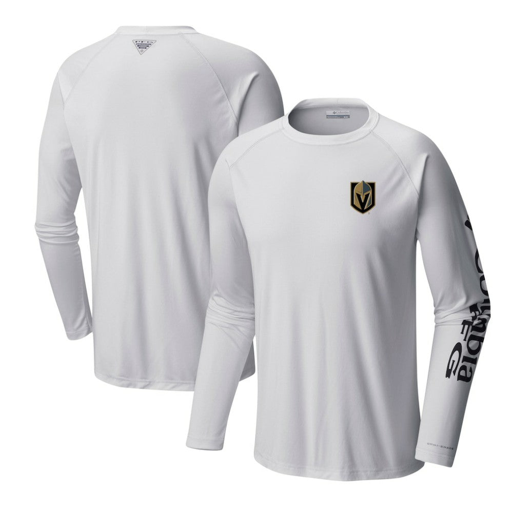 NHL Vegas Golden Knights Columbia Terminal Tackle Omni-Shade Raglan Long Sleeve T-Shirt - White
