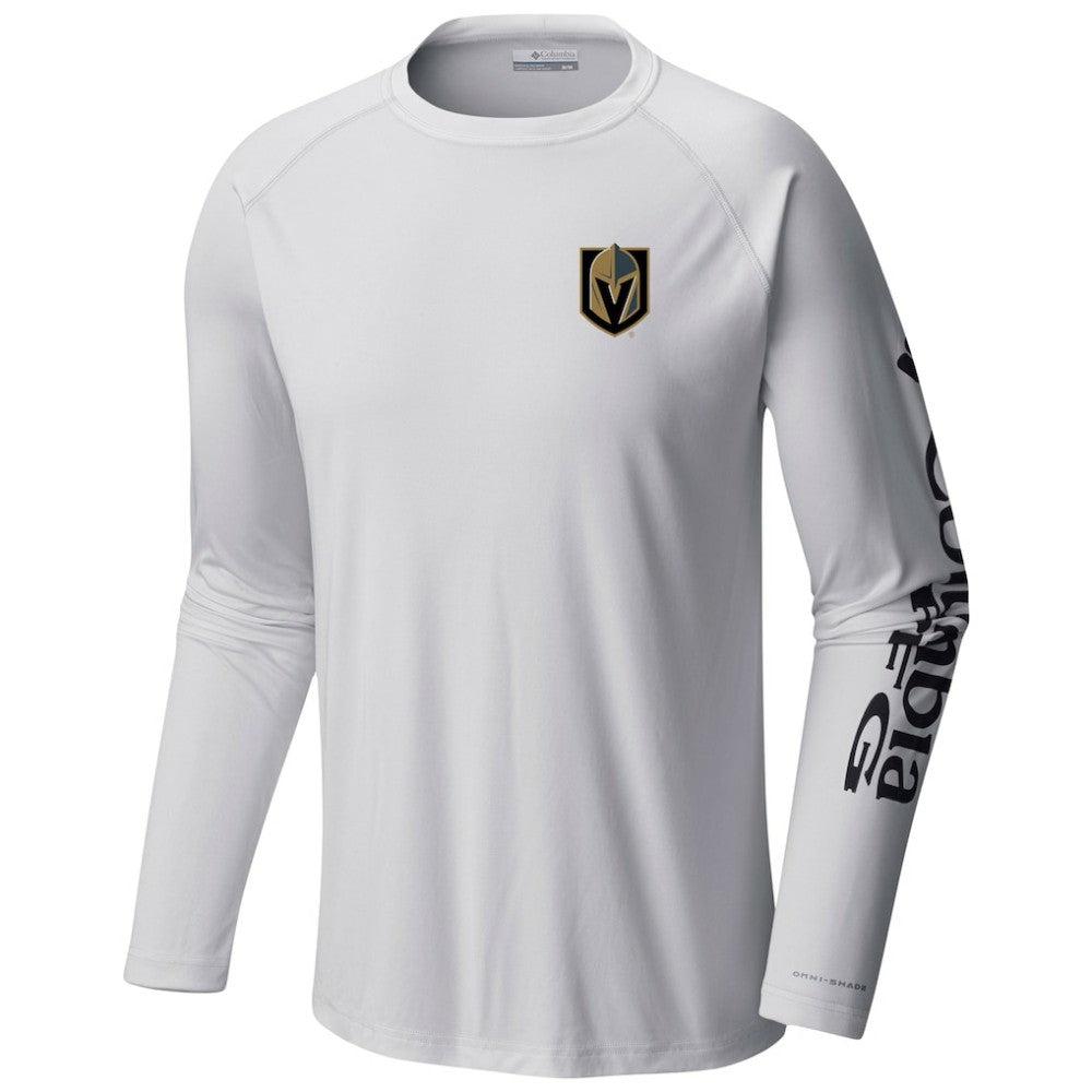 NHL Vegas Golden Knights Columbia Terminal Tackle Omni-Shade Raglan Long Sleeve T-Shirt - White
