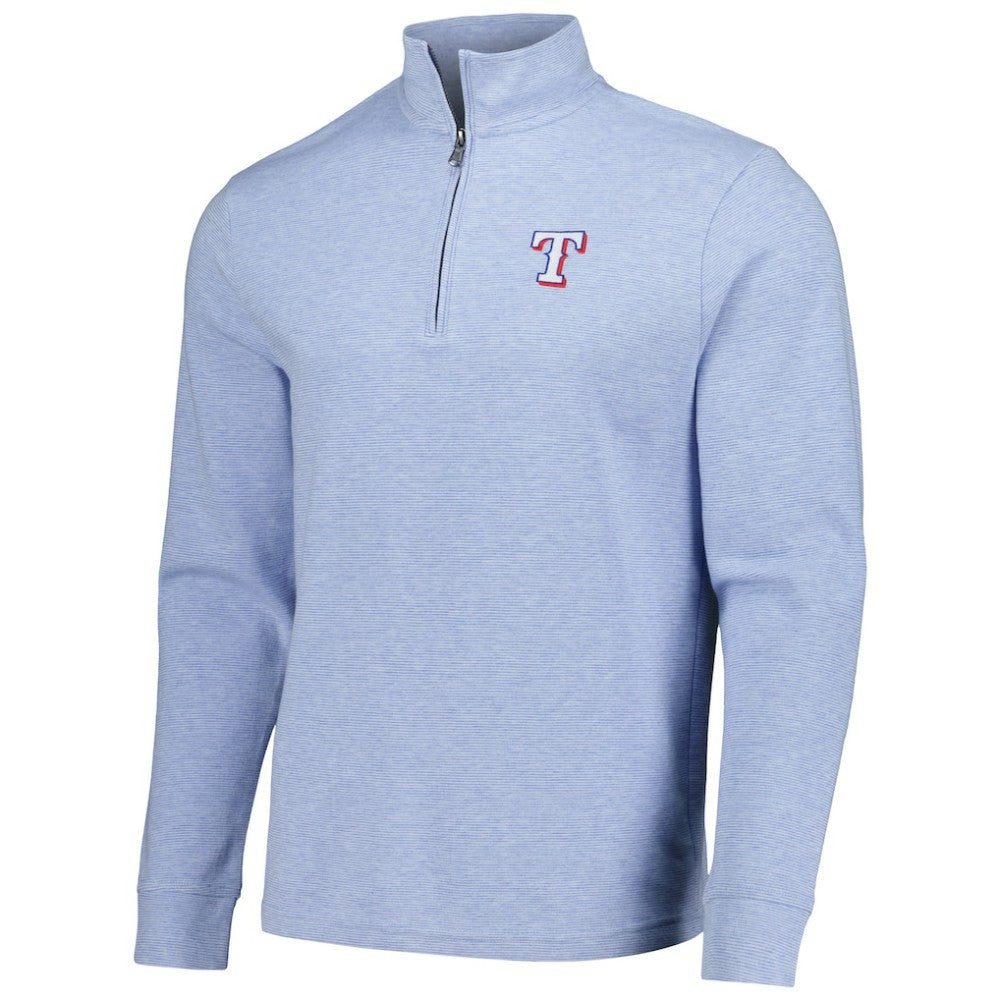 Texas Rangers Vineyard Vines Saltwater Quarter-Zip Jacket - Light Blue Jackets