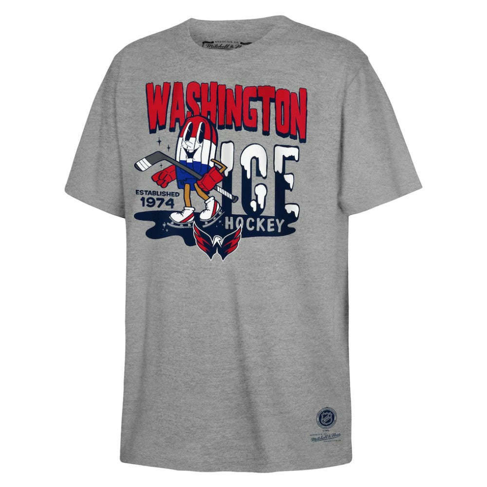 NHL Washington Capitals Mitchell & Ness Youth Ice Hockey T-Shirt - Gray