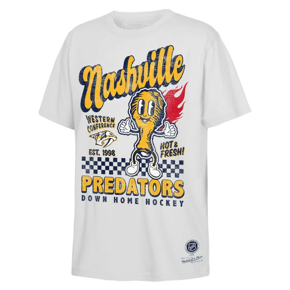 NHL Nashville Predators Mitchell & Ness Youth Concession Stand T-Shirt - White