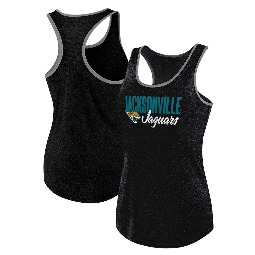 Jacksonville Jaguars Women's Plus Size Fuel Tank Top Heather Black