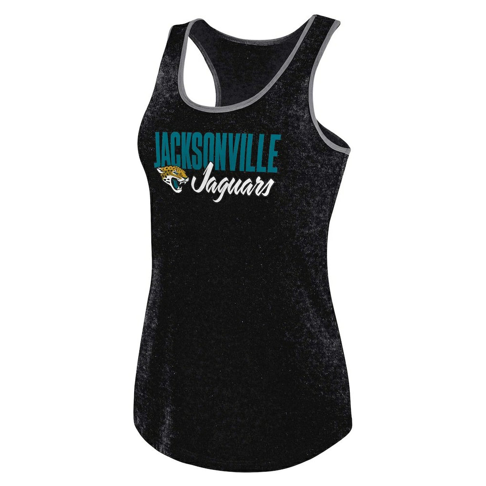 Jacksonville Jaguars Women's Plus Size Fuel Tank Top Heather Black