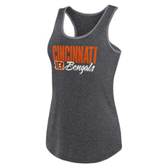 Cincinnati Bengals Women's Plus Size Fuel Tank Top Heather Black