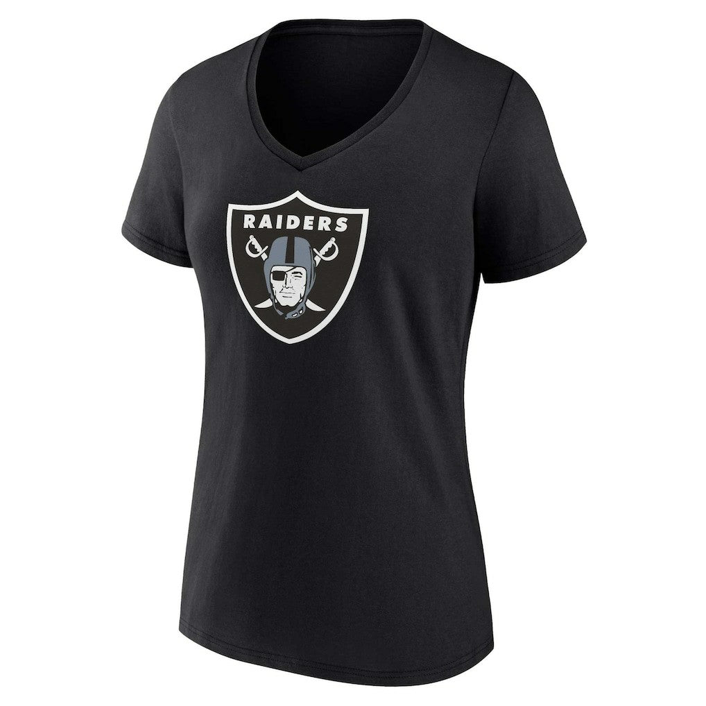 Las Vegas Raiders Women's Plus Size Mother's Day #1 Mom V-Neck T-Shirt Black