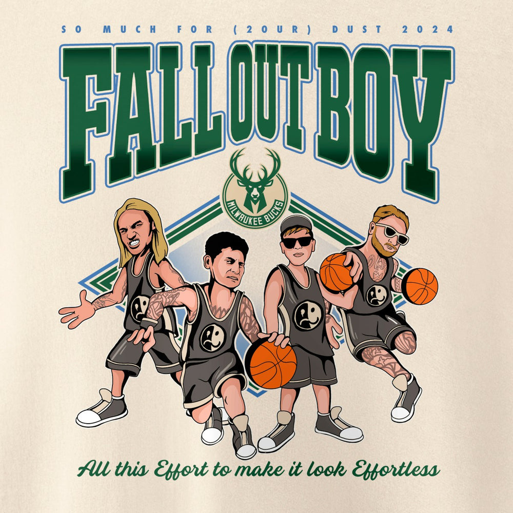 Fall Out Boy x Milwaukee Bucks Unisex So Much For (2our) Dust Pullover Sweatshirt Cream