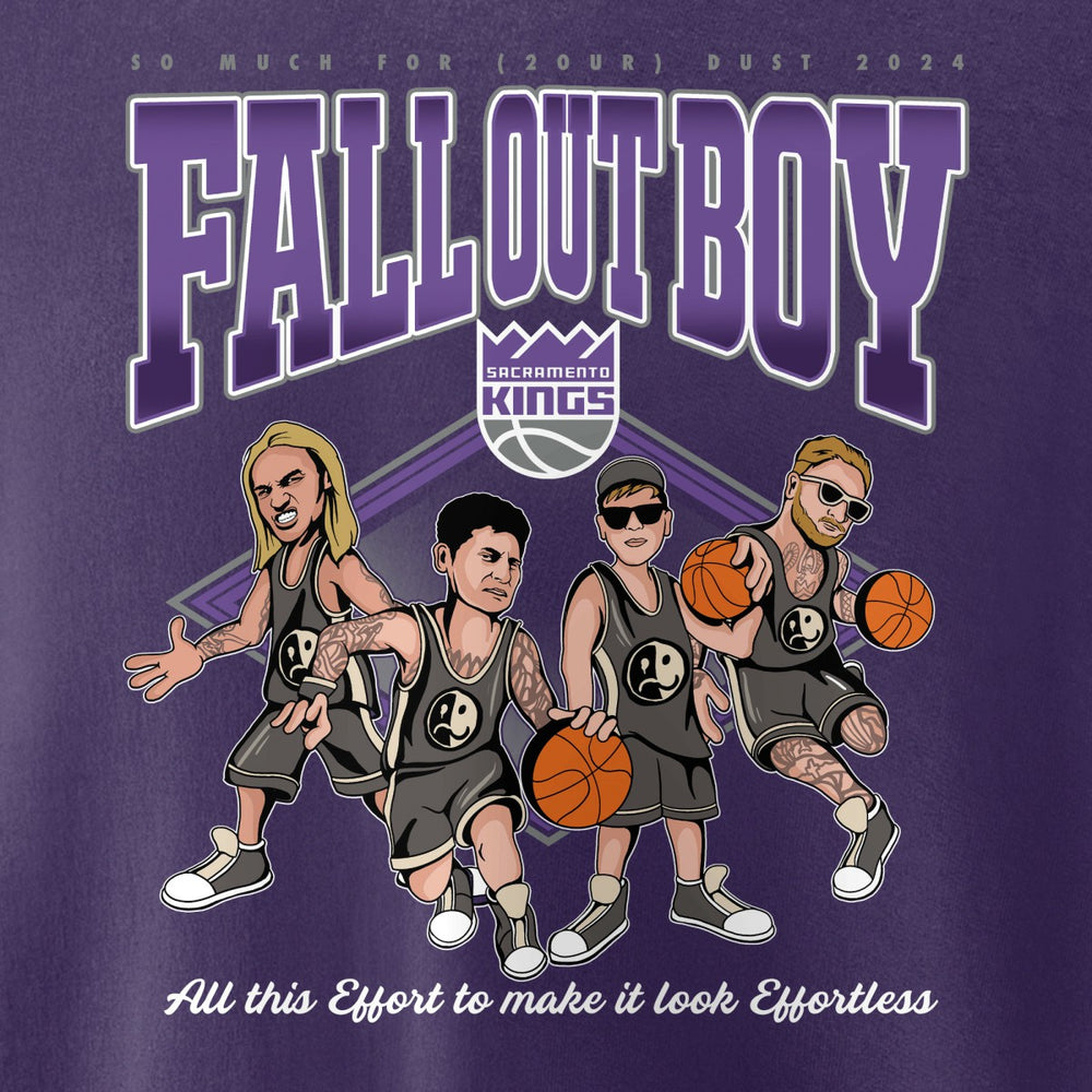 Fall Out Boy x Sacramento Kings Unisex So Much For (2our) Dust Pullover Sweatshirt Purple