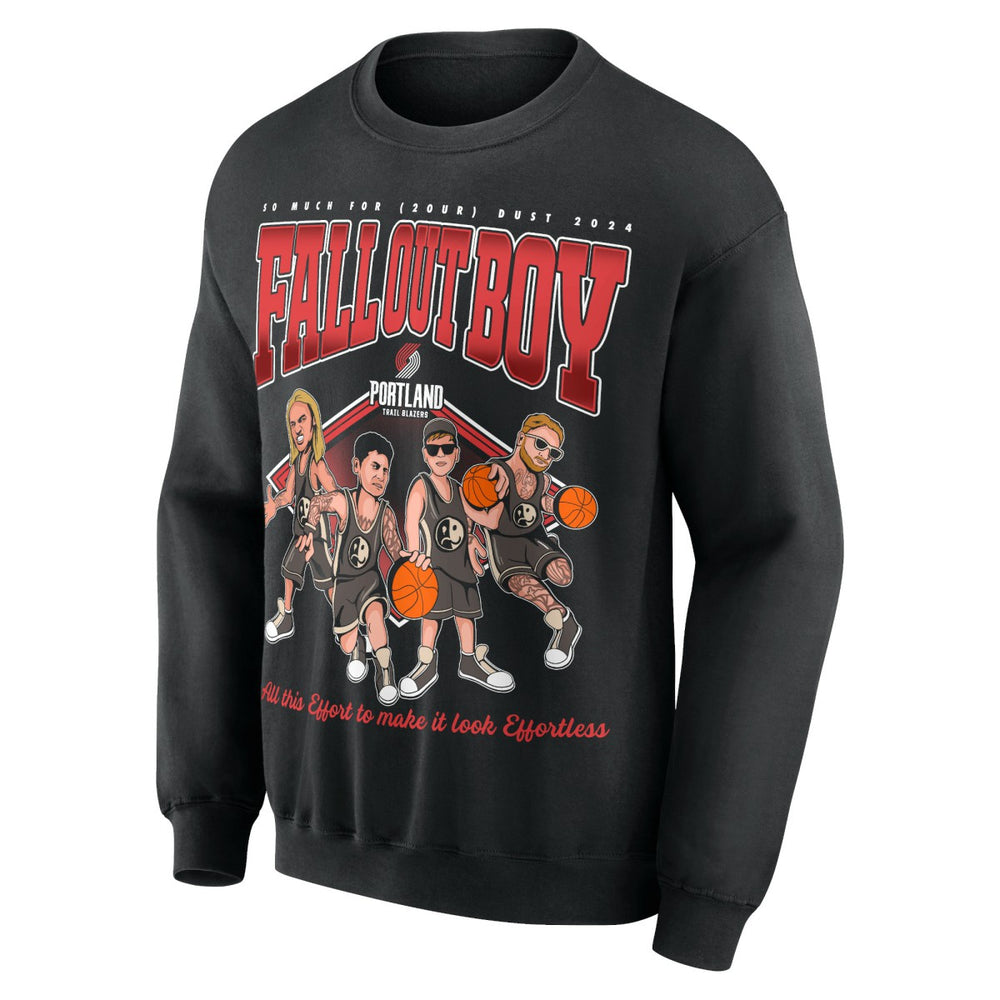 Fall Out Boy x Portland Trail Blazers Unisex So Much For (2our) Dust Pullover Sweatshirt Black