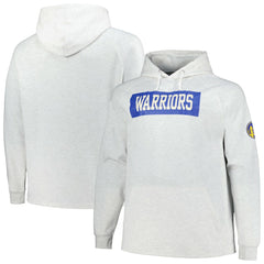 Golden State Warriors Big & Tall Raglan Tri-Blend Pullover Hoodie Ash