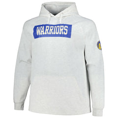 Golden State Warriors Big & Tall Raglan Tri-Blend Pullover Hoodie Ash