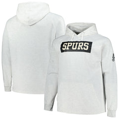 San Antonio Spurs Big & Tall Raglan Tri-Blend Pullover Hoodie Ash