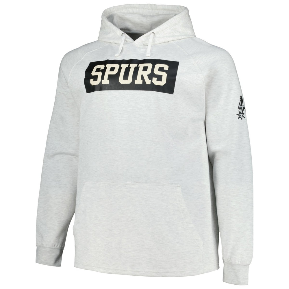 San Antonio Spurs Big & Tall Raglan Tri-Blend Pullover Hoodie Ash