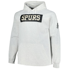 San Antonio Spurs Big & Tall Raglan Tri-Blend Pullover Hoodie Ash