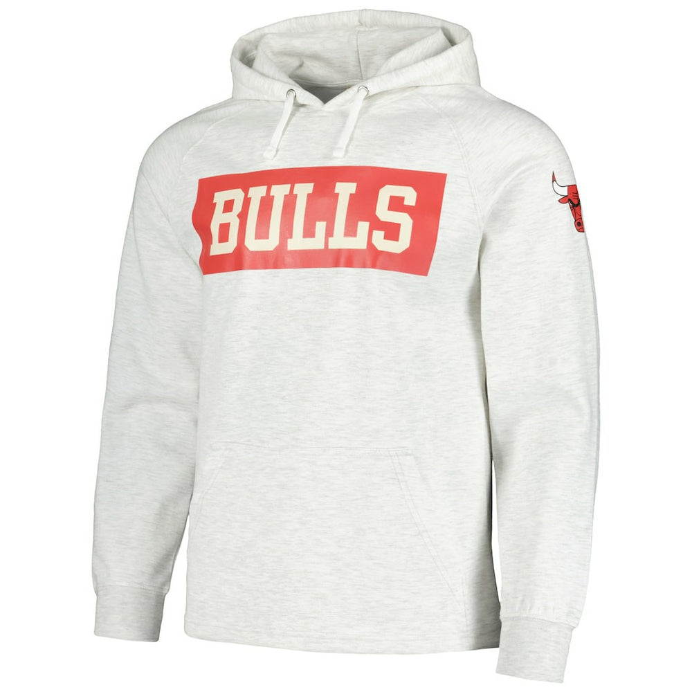 Chicago Bulls Softhand Raglan Tri-Blend Pullover Hoodie Ash