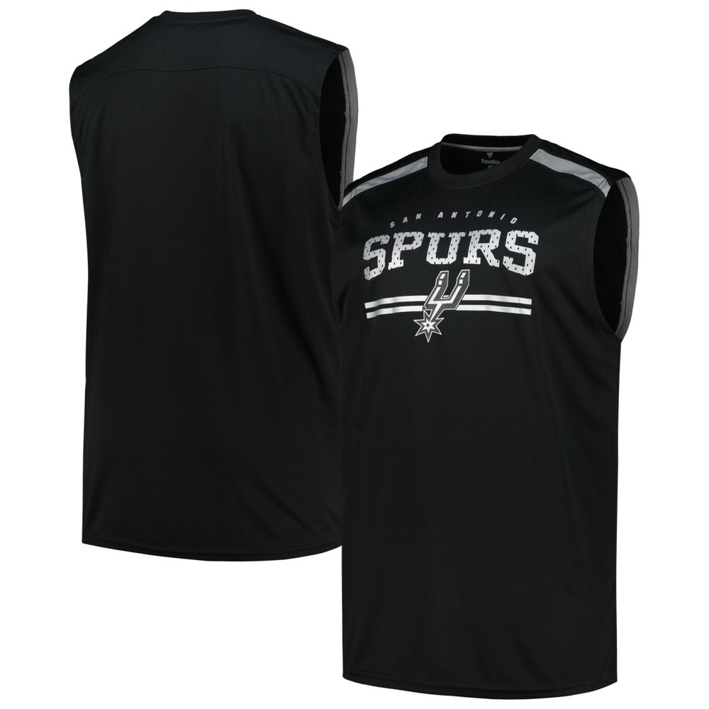 San Antonio Spurs Big & Tall Birdseye Muscle Tank Top Black