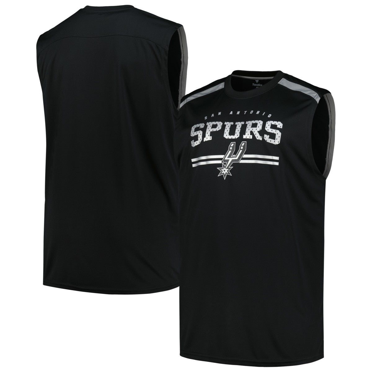 San Antonio Spurs Big & Tall Birdseye Muscle Tank Top Black