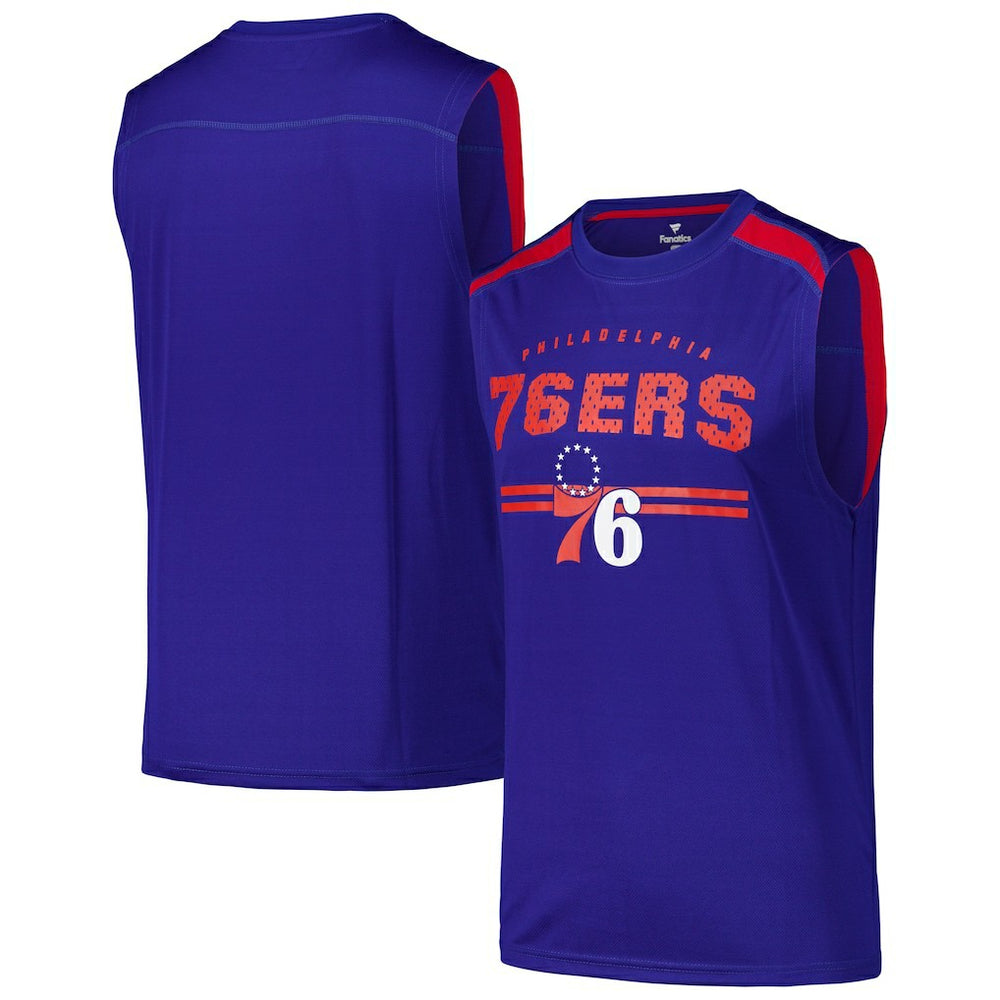 Philadelphia 76ers Birdseye Muscle Tank Top Royal