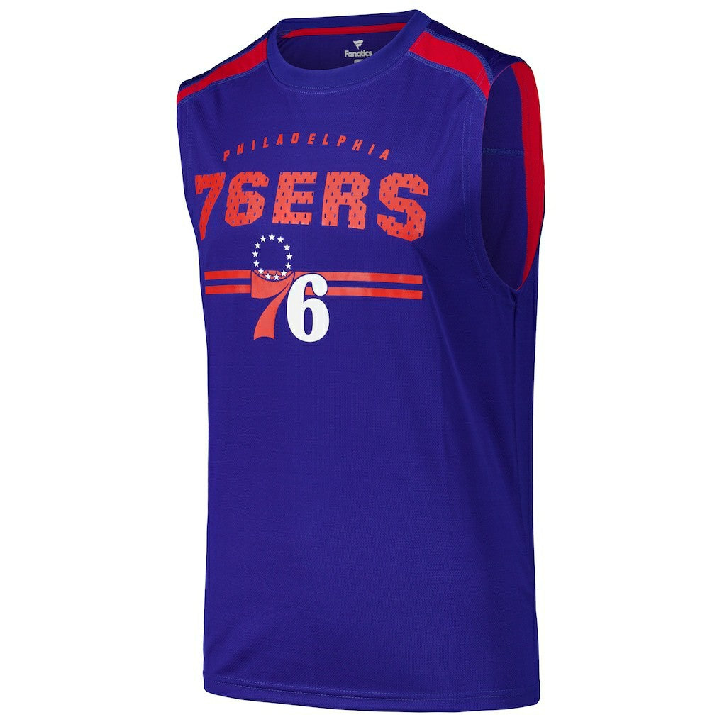 Philadelphia 76ers Birdseye Muscle Tank Top Royal