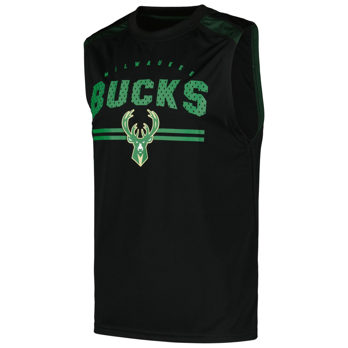 Milwaukee Bucks Birdseye Muscle Tank Top Black