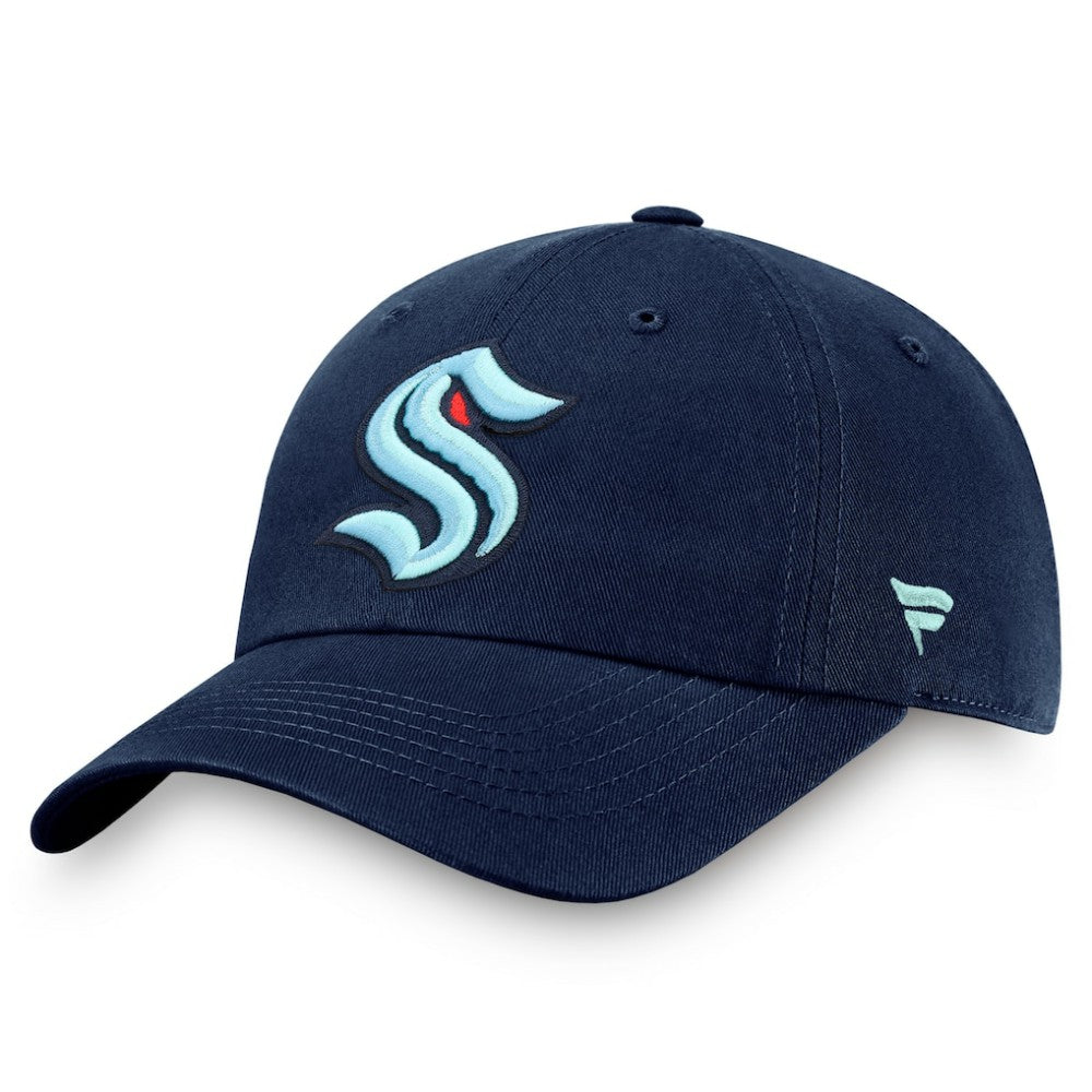 NHL Seattle Kraken Fanatics Core Primary Logo Adjustable Hat - Deep Sea Blue
