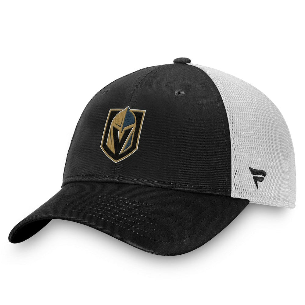 NHL Vegas Golden Knights Fanatics Core Primary Logo Trucker Adjustable Hat - Charcoal/White