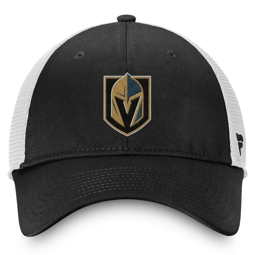 NHL Vegas Golden Knights Fanatics Core Primary Logo Trucker Adjustable Hat - Charcoal/White