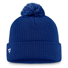 NHL Edmonton Oilers Fanatics Primary Logo Cuffed Knit Hat with Pom - Royal