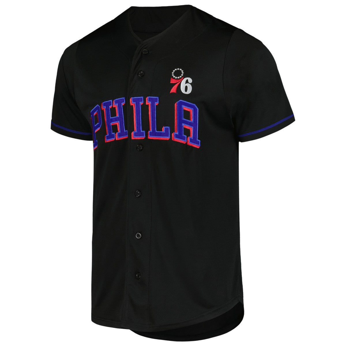 Philadelphia 76ers Pop Baseball Jersey Black