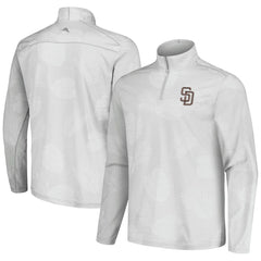 San Diego Padres Tommy Bahama Delray Frond IslandZone Half-Zip Jacket - Gray Jackets